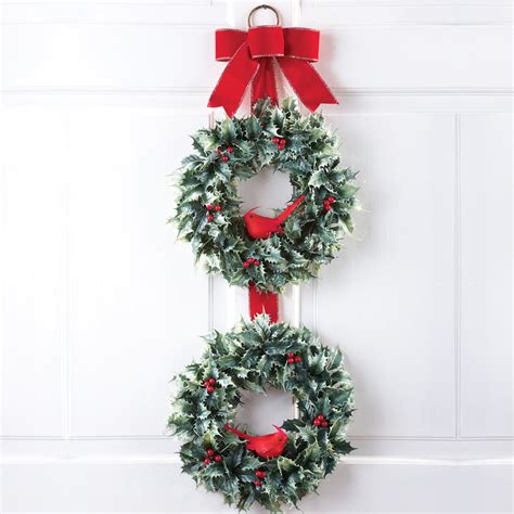 This dramatic, 15-inch-wide feather wreath lends a dramatic edge to the season. . Door wreaths walmart